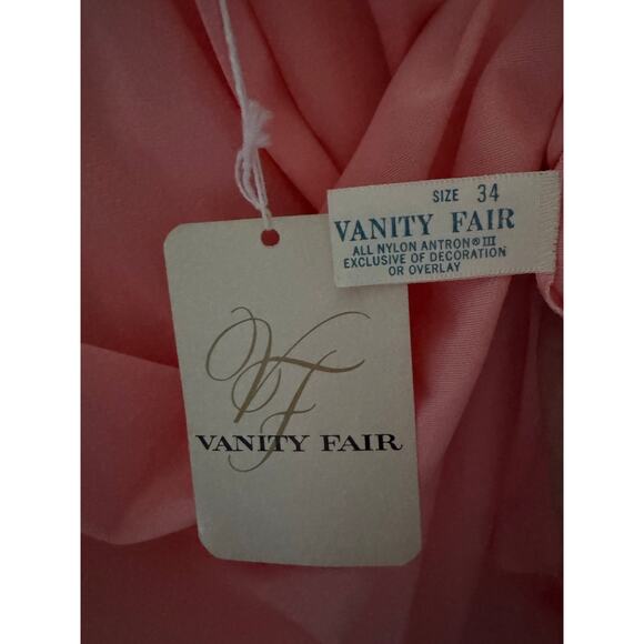 NWT Vintage Vanity Fair Pink Lace Trim Robe Size 34 - Picture 5 of 13